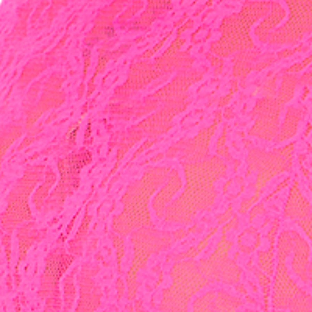 Neon pink Lace halter mini dress w/gstring - Picture 5 of 8